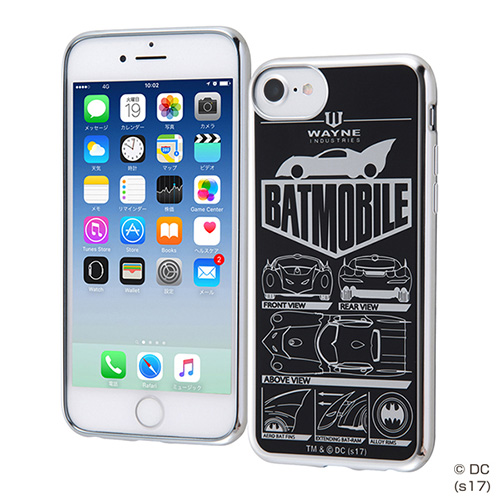 iPhone 8/7/6s/6 バットマン/TPUソフトケース メタリック/バットモービル