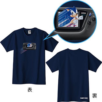 ほぼ実物大「ゲームギア&ソニック」Tシャツ Mサイズ